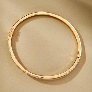 NWT Anthropologie Spaced Pave Gold Bangle